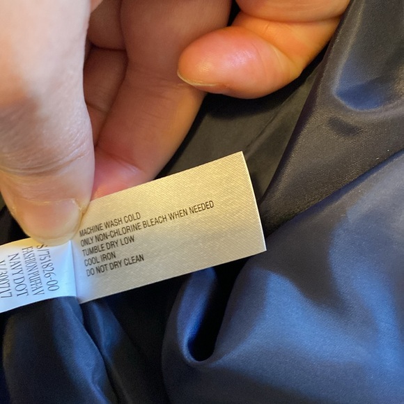 GAP puffy vest, XL, navy with small polka dots - Picture 5 of 6